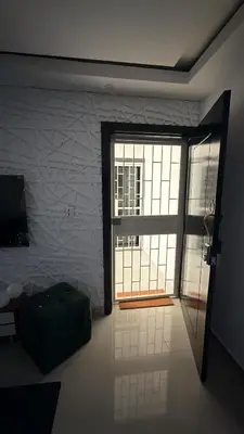 a room with a door open to a window at Vacaciones809 in Juan López