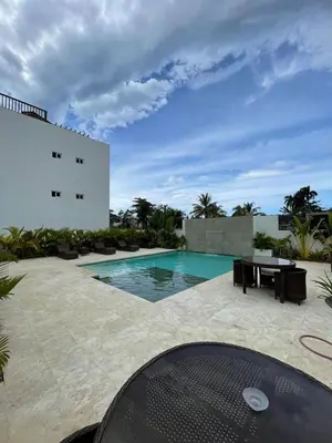 an image of a swimming pool in a house at 3 bedroom apartment in Armonía Las Terrenas in Las Terrenas