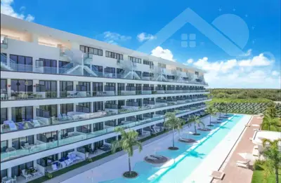an image of an apartment building with a swimming pool at Aqua Poolside Serenity Pool & Golf 2B Cana Bay in Punta Cana