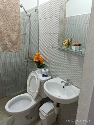 a bathroom with a toilet and a sink at Casa de Huésped Romana in La Romana
