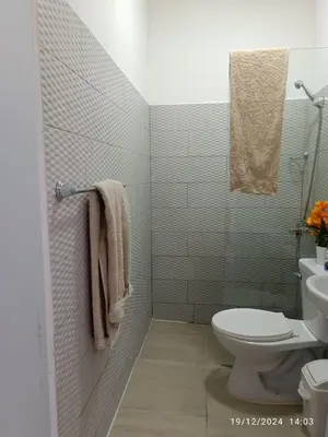 a bathroom with a toilet and a sink at Casa de Huésped Romana in La Romana