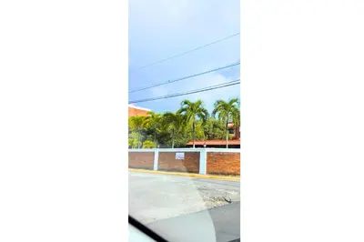 a view of a street from a car window at Cubana Stays in Santiago de los Caballeros