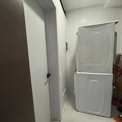 a bathroom with a white toilet in a room at Your space luxury in naco in Colorado