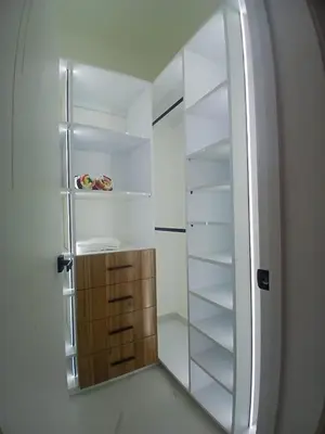 a refrigerator with a mirror in a room at Downtown, Cozy and Modern! in Santo Domingo