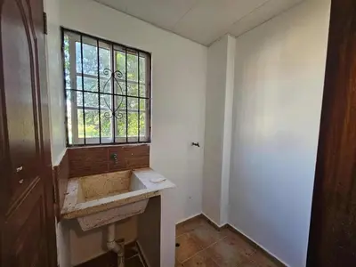 a bathroom with a sink and a window at apartamiento reyes in Pantoja