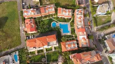 an overhead view of houses in a suburb at Star Villa Boca Chica in Boca Chica