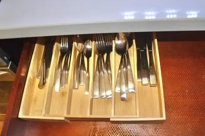 a bunch of spoons and forks and spoons at Beachfront Hideaway 2BR Apartment at Playa Encuentro, Cabarete in Cabarete