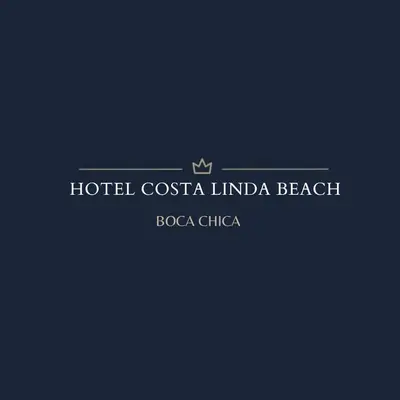a logo for a hotel costa lindela beach at Hotel Costa Linda Beach Boca Chica in Boca Chica