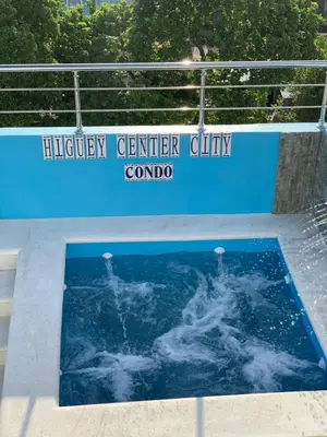 a sign that readsipedia center city control on the side of a boat at Higuey Center City in Higuey
