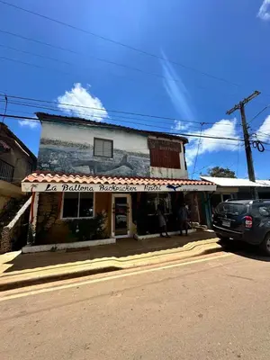 a building on the side of a street at Hostel La Ballena Backpacker in Las Galeras