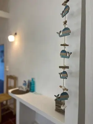 a display of surfboards on a wall in a bathroom at Hotel Boutique Casa Grande By Playa Bonita in Las Terrenas