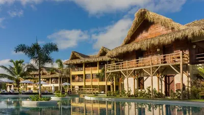 a view of the resort from the pool at Zoetry Agua Punta Cana - All Inclusive in Punta Cana