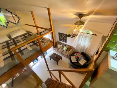 an overhead view of a room with a bunk bed at Private Study Punta Cana in Punta Cana