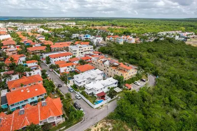 an aerial view of a city with buildings at Villa Pauline in Bayahibe