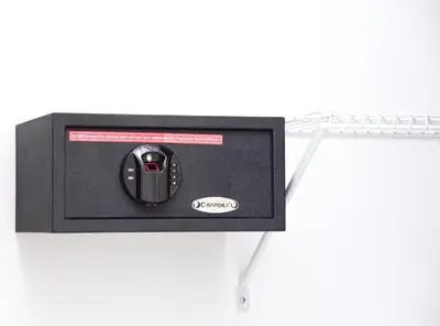 a black mouse in a black box on a shelf at N1401 Espectacular vista Downtown Santo Domingo RD in Santo Domingo