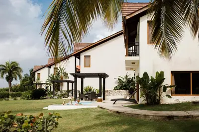 a house with a garden and a playground at Ocean View Villa/Luxury Puerto Bahia Resort/Samaná in Santa Bárbara de Samaná