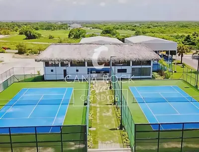 an aerial view of the tennis courts at Cana Rock 108 Acceso Directo Piscina Punta Cana in Punta Cana