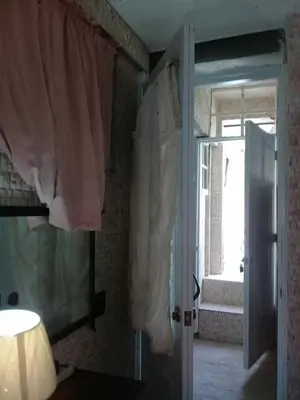 a room with a door open to a room with a window at Villa Julirous Rd-spa and ApartHotel, Camp for vacationers, 2 bedrooms in Boca Chica
