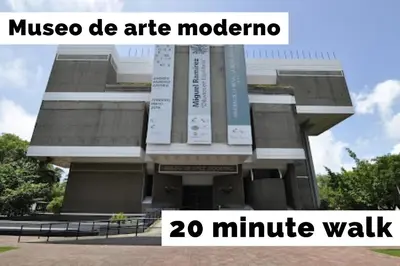 a building with the words museo de arte modena minute walk at Hotel Enrique I Gazcue, Bed and Breakfast in Santo Domingo