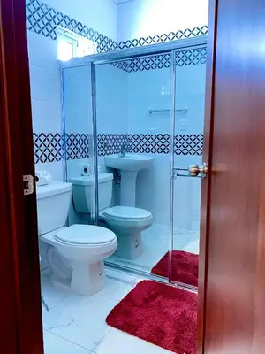 a bathroom with a toilet and a sink at Complejo Ecoturistico Rancho Cielo in Licey al Medio