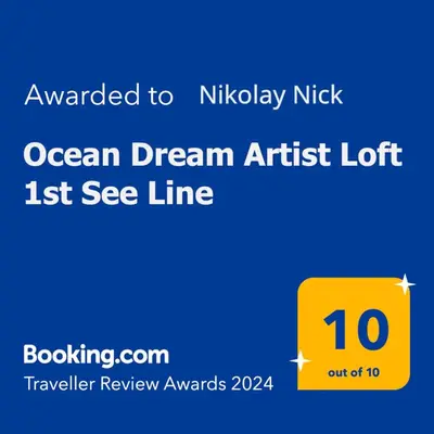a yellow sign that says ocean dream artist lot see line at Ocean Dream Artist Loft 1st See Line in Cabarete