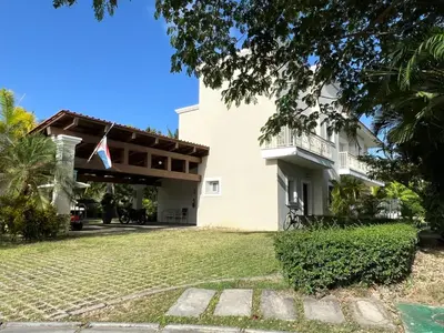 a view of the front of a house at Private Iberosta Villa Fortuna - 4BDR, Pool & Private Beach in Punta Cana