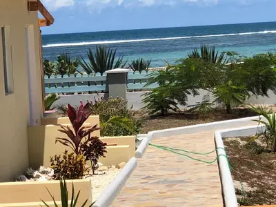 a house with a view of the beach at Punta Rucia Cristal Beach in Punta Rucia