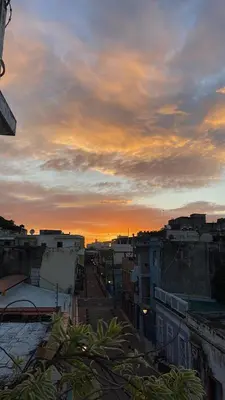a view of a city at sunset at Centrico ciudad colonial in Santo Domingo