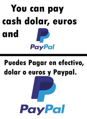 a screenshot of a cell phone with the text you can pay cash dollar euros at Apartamento Amueblado Caribe, Santo Domingo a 10 minutos del Aeropuerto Internacional de las Americas in Santo Domingo